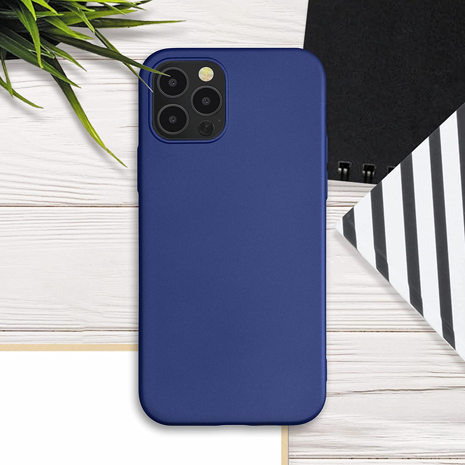 KW iPhone 12 / iPhone 12 Pro Θήκη Σιλικόνης TPU - Metallic Blue - 56114.64