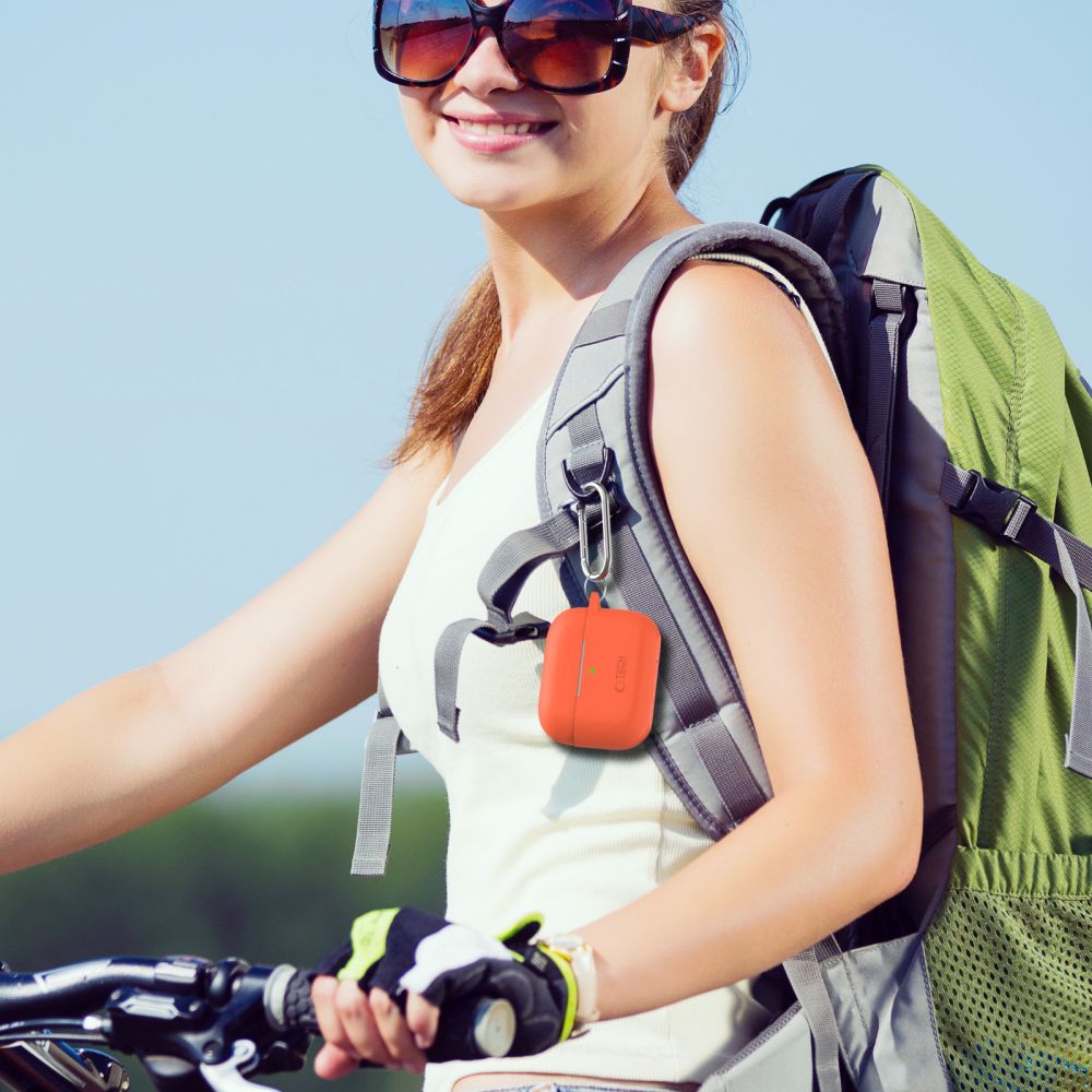Tech-Protect AirPods Pro 1 / 2 Θήκη Σιλικόνης - Silicone Hook - Orange