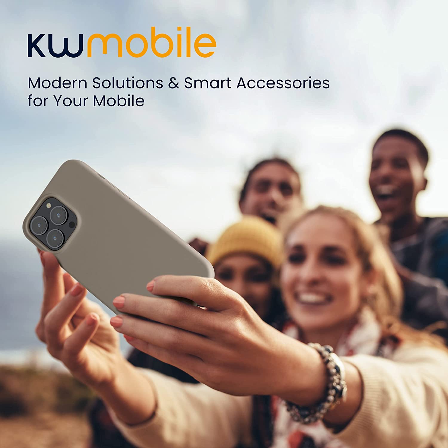 KW iPhone 14 Pro Max Θήκη Σιλικόνης Rubberized TPU - Stone Dust - 59074.155