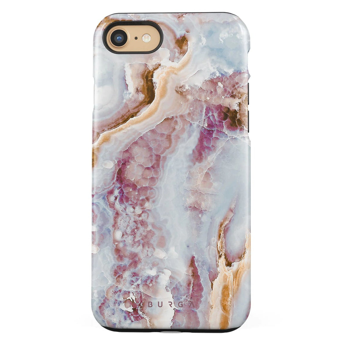 Burga iPhone SE 2022 / SE 2020 / 7 / 8 Fashion Tough Σκληρή Θήκη - Frozen Leaves