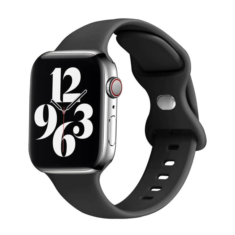 Techsuit W031 Λουράκι Apple Watch 4/5/6/7/8/9/10/11 - SE (1/2/3) - ULTRA (1/2/3) - 44/45/46/49mm Watchband Λαστιχένιο - Black