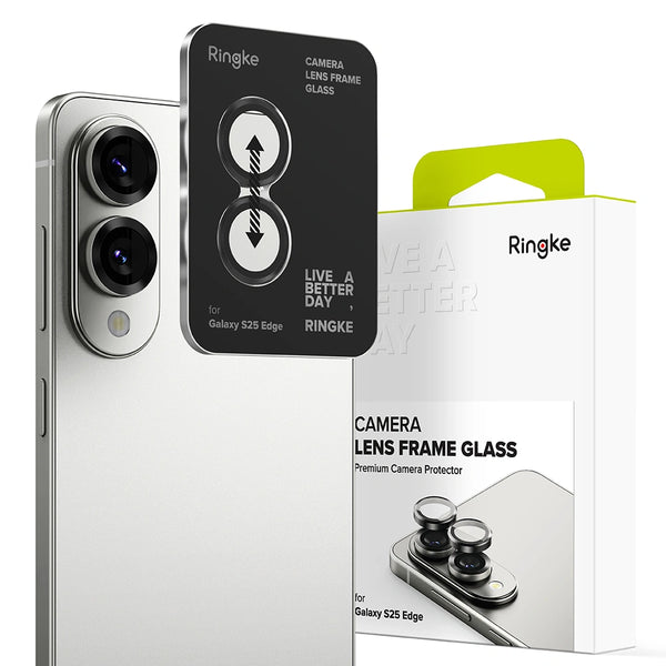 Ringke Samsung Galaxy S25 Edge - Lens Frame Glass Αντιχαρακτικό Γυαλί για την Κάμερα - Black