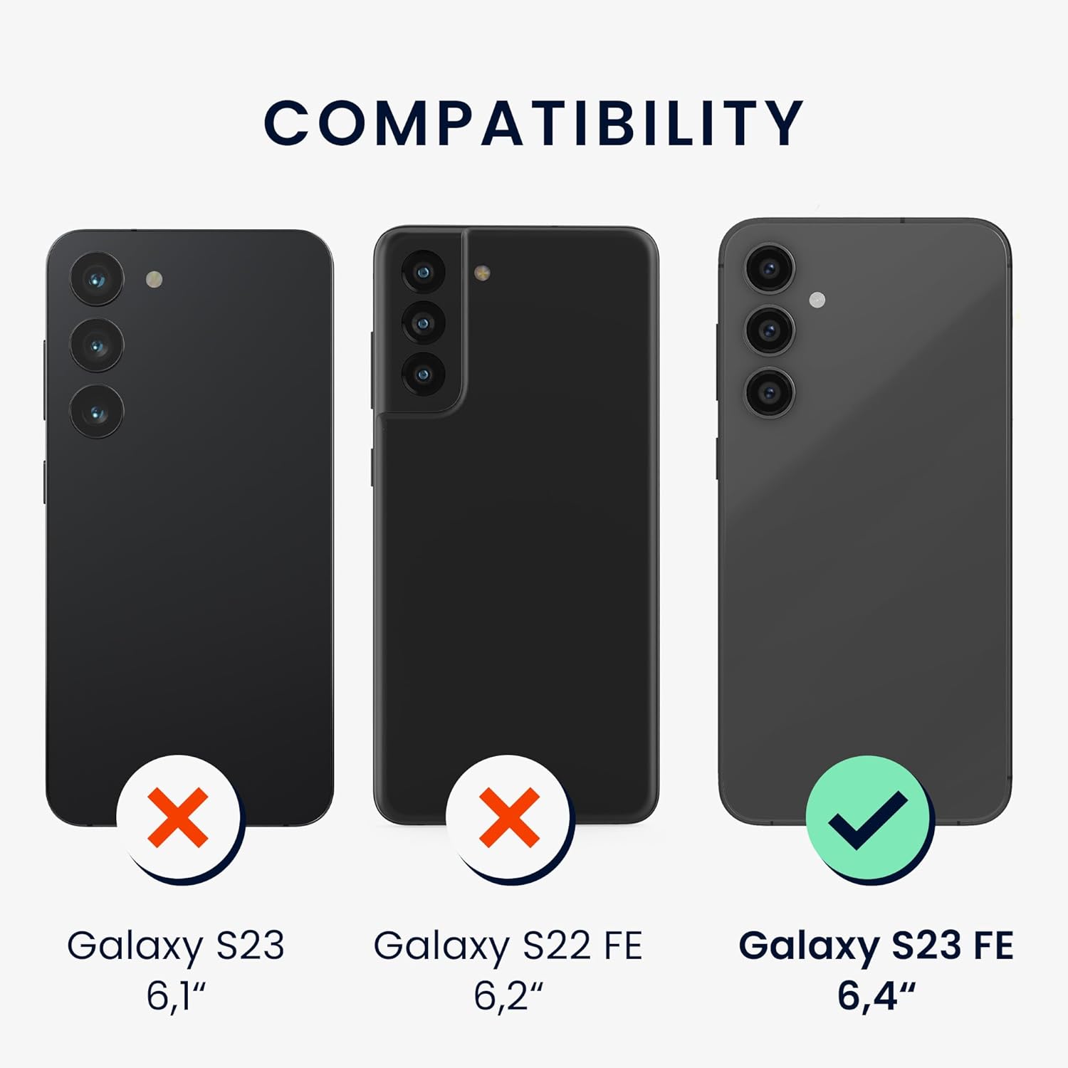 KW Samsung Galaxy S23 FE Θήκη Σιλικόνης TPU με Λουράκι - Διάφανη / Black