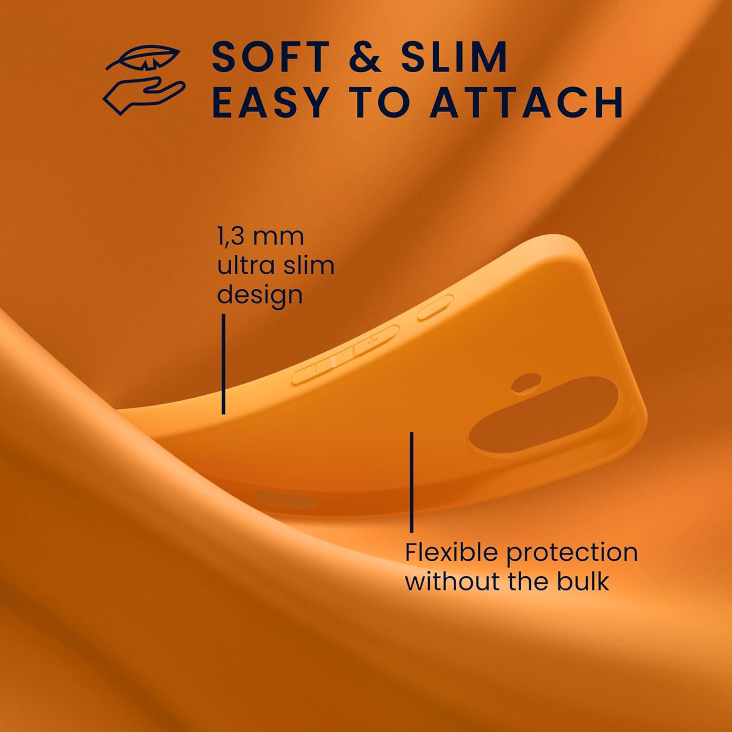 KW iPhone 16 Λεπτή Θήκη Σιλικόνης TPU - Fruity Orange