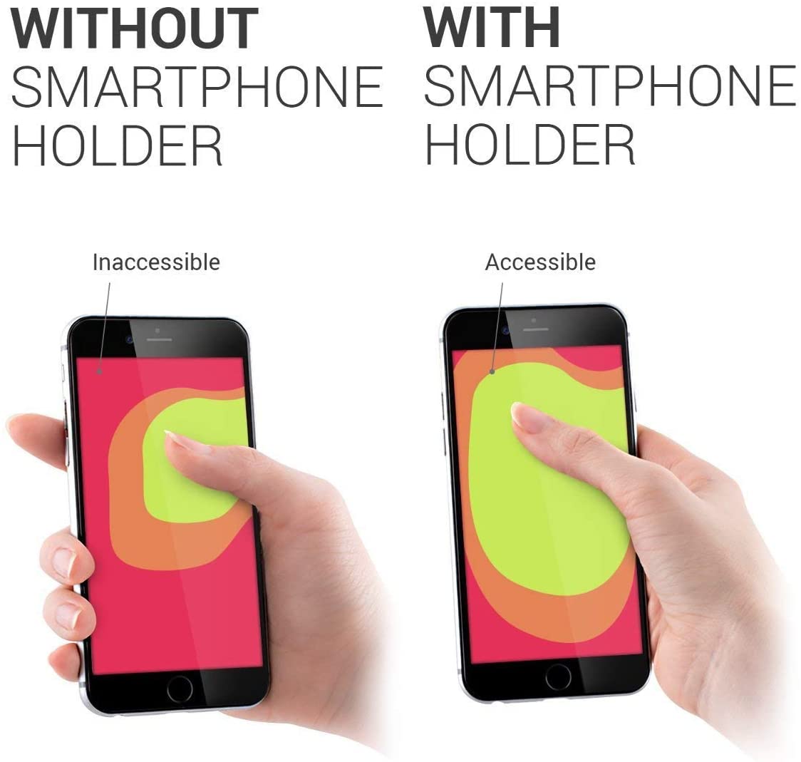 KW Σετ με 3 Finger Holders for Smartphones / iPhones - Αξεσουάρ για Εύκολο Κράτημα με Ένα Χέρι - Pink - 43997.04