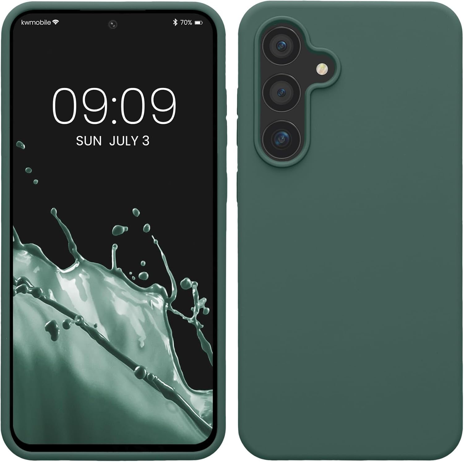 KW Samsung Galaxy S24 FE Θήκη Σιλικόνης Rubberized TPU - Forest Green