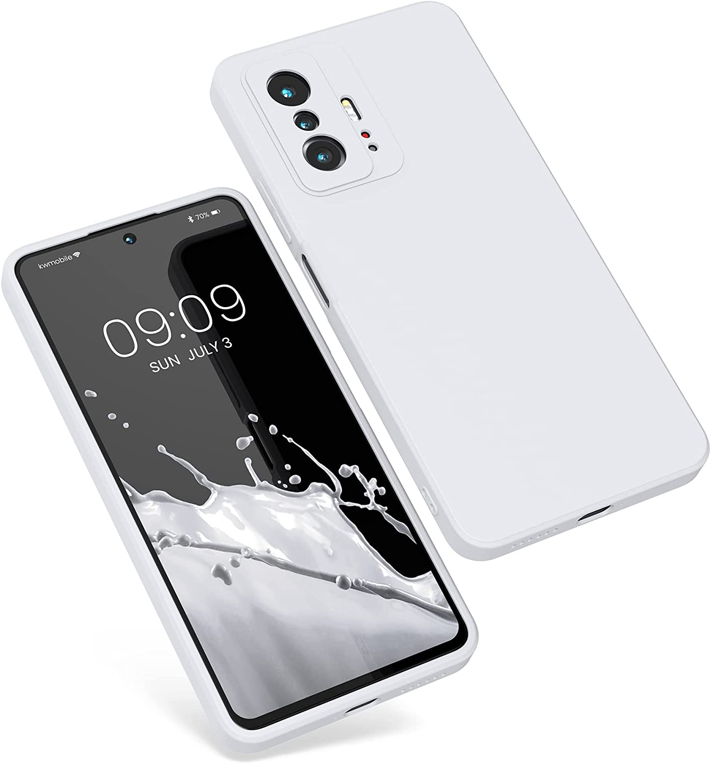 KW Xiaomi 11T / 11T Pro Θήκη Σιλικόνης Rubberized TPU - White - 56573.02