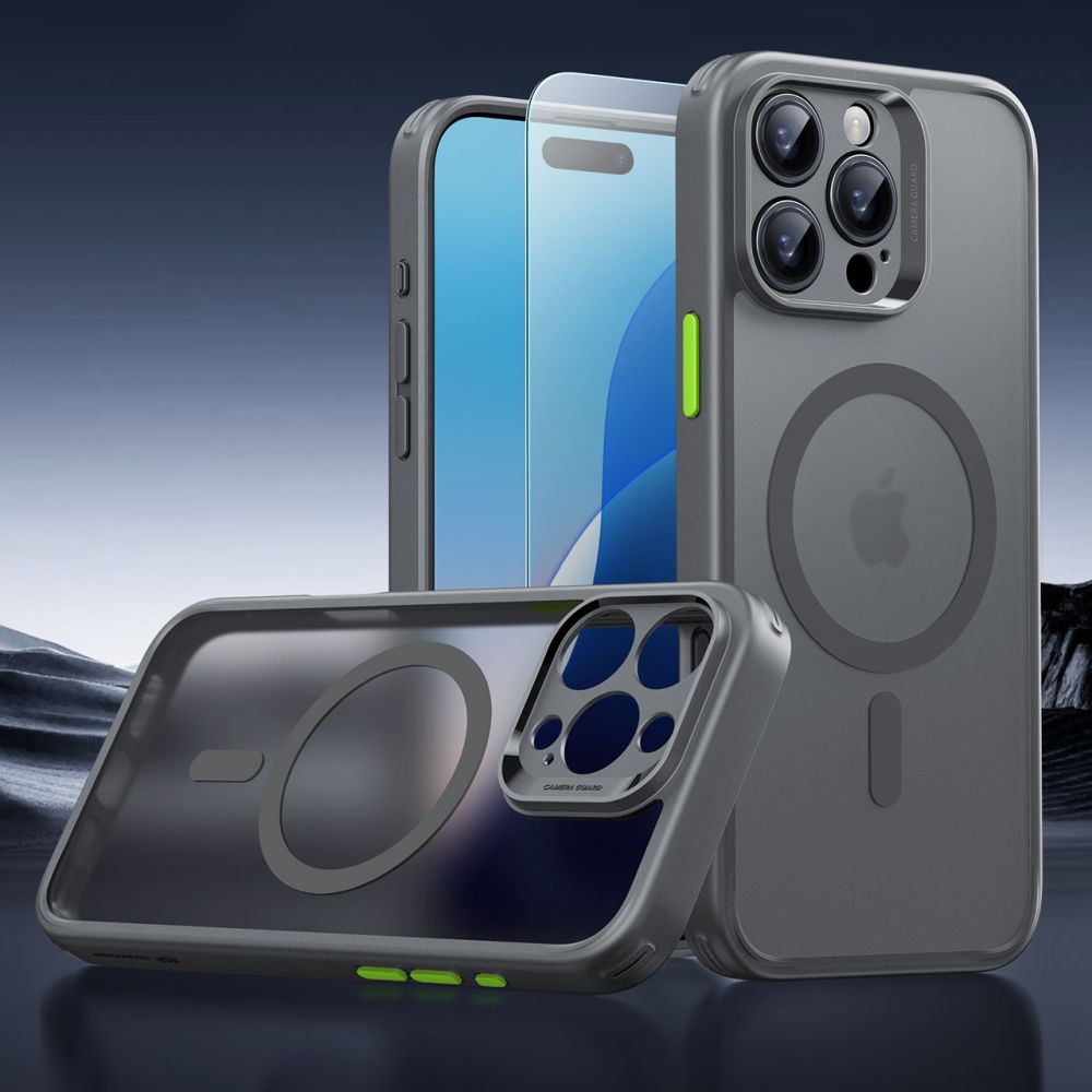 ESR iPhone 16 Pro - Classic Pro Halolock - Σετ με 1 Αντιχαρακτικό Γυαλί Οθόνης και Θήκη MagSafe - Frosted Grey