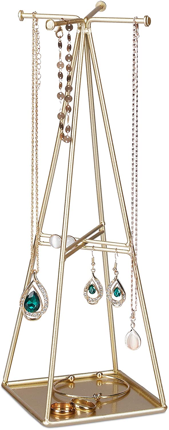 Relaxdays Stand Κοσμημάτων - Gold - 4052025895341