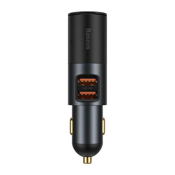 Baseus Share Together 120W Φορτιστής Αυτοκινήτου Γρήγορης Φόρτισης με 2 Θύρες USB - Grey - CCBT - D0G
