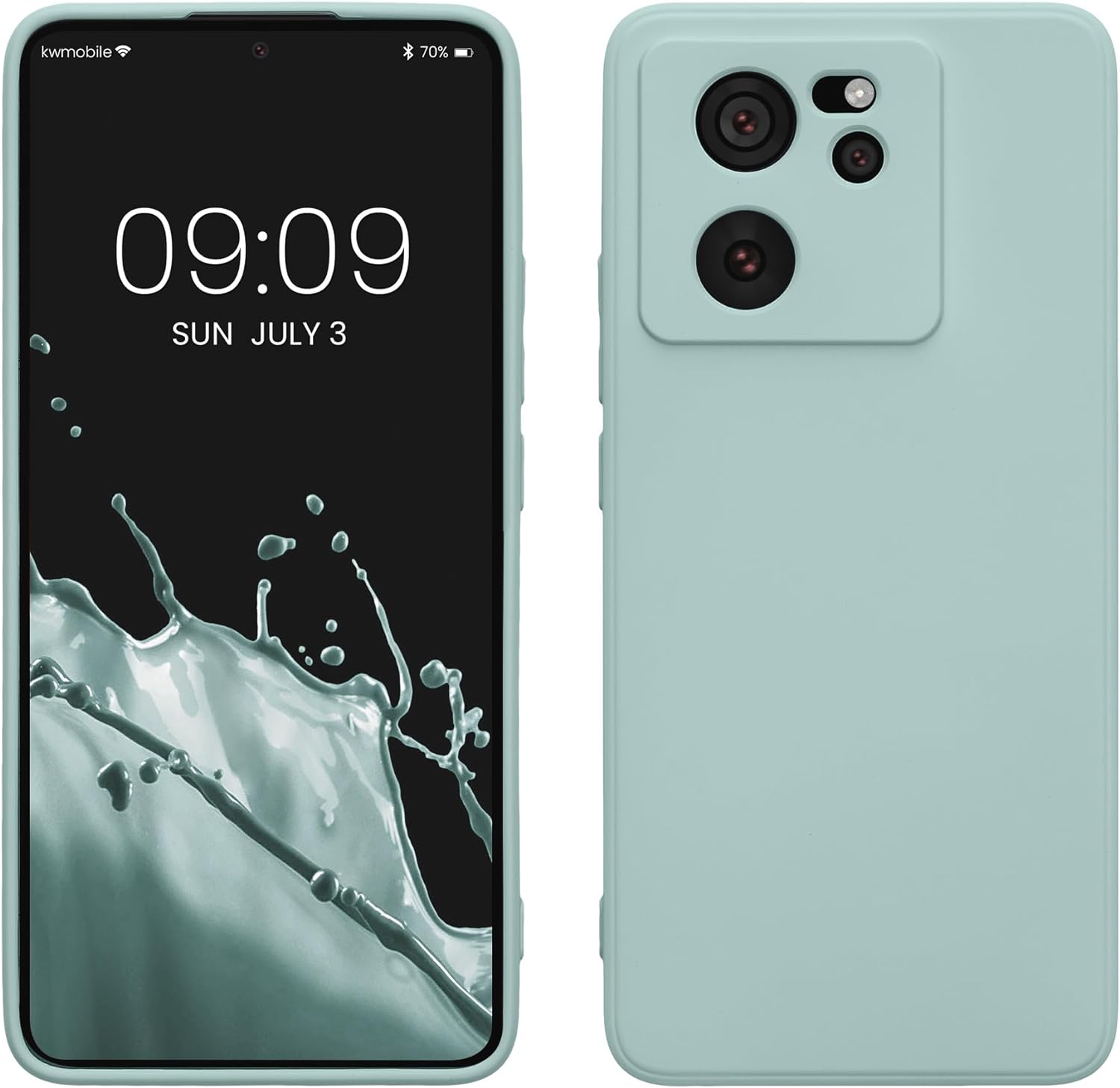 KW Xiaomi 13T / 13T Pro Λεπτή Θήκη Σιλικόνης Rubberized TPU - Cool Mint