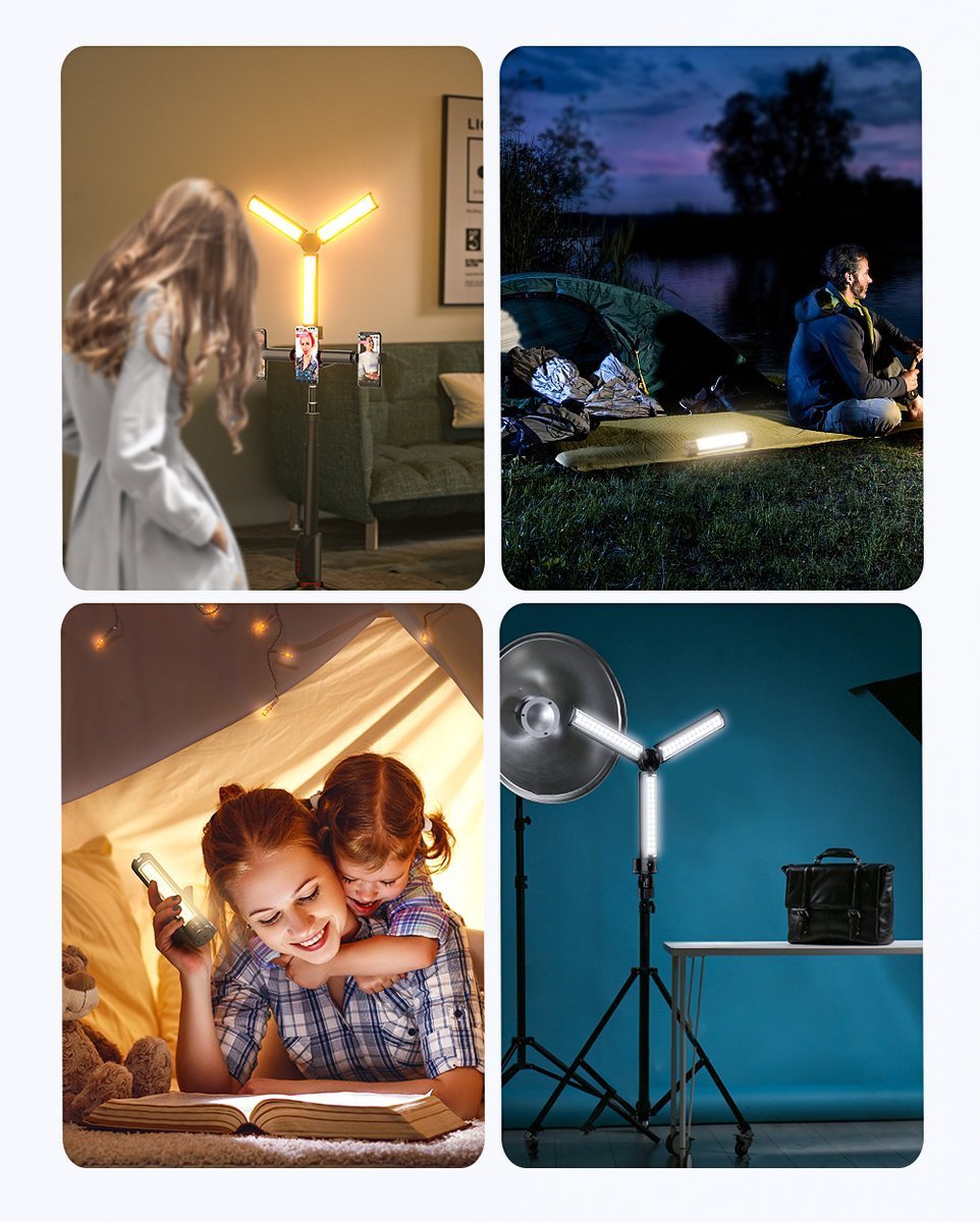 BlitzWolf BW-SL7 Fill Light - Πτυσσόμενος Φορητός Λαμπτήρας - Black