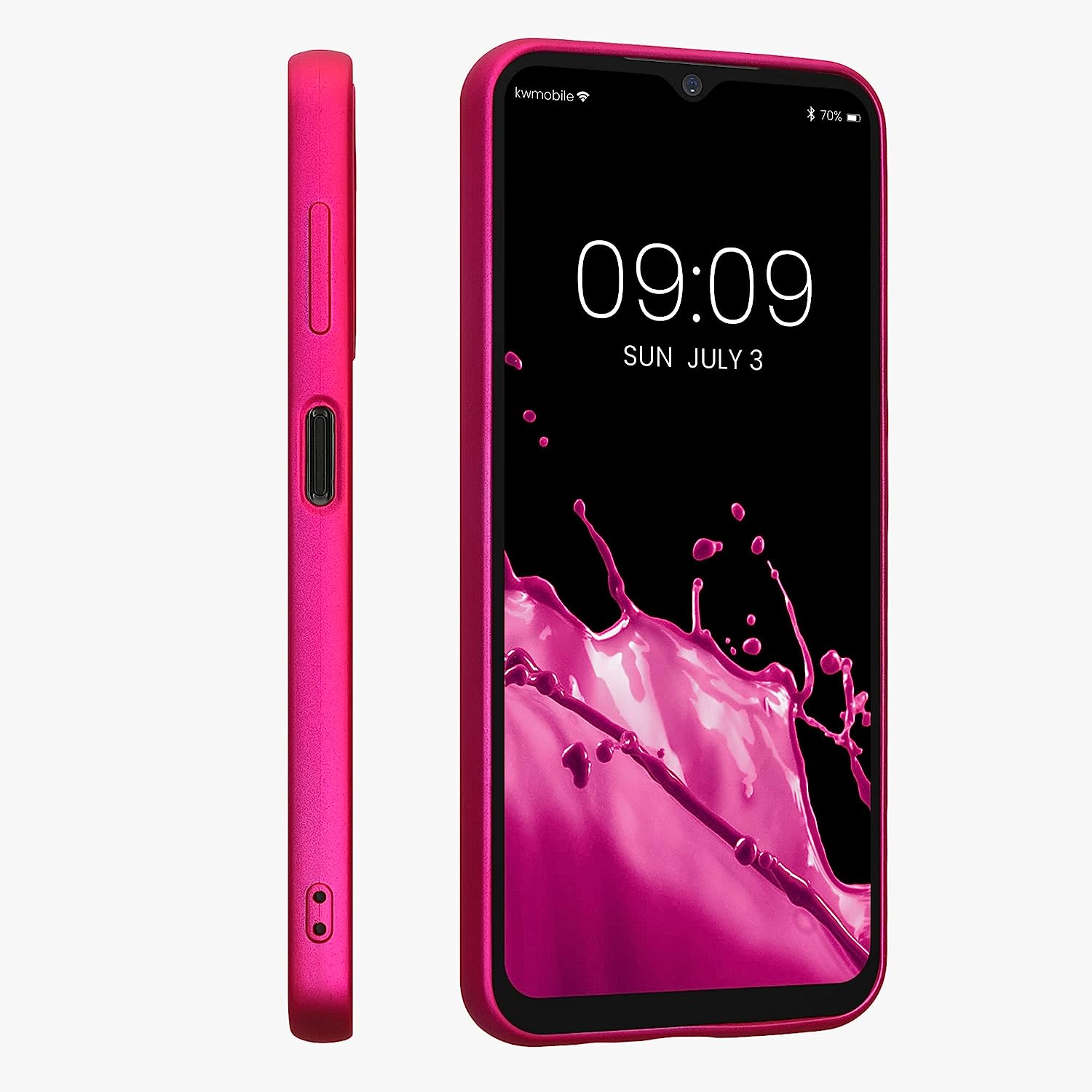 KW Samsung Galaxy A14 5G Θήκη Σιλικόνης TPU - Metallic Pink - 61163.65