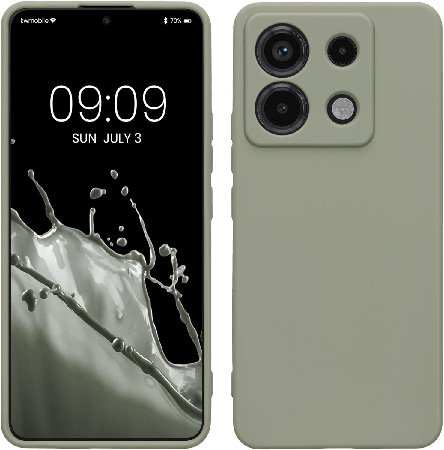 KW Xiaomi Redmi Note 13 Pro 5G / Poco X6 5G Θήκη Σιλικόνης TPU - Grey Green