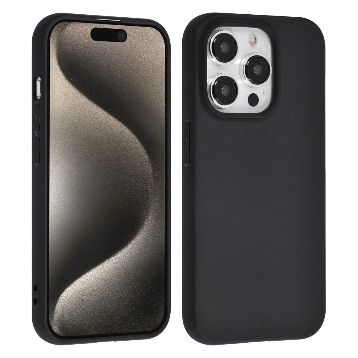 Tuniq iPhone 15 Pro Θήκη Σιλικόνης - Μαύρη