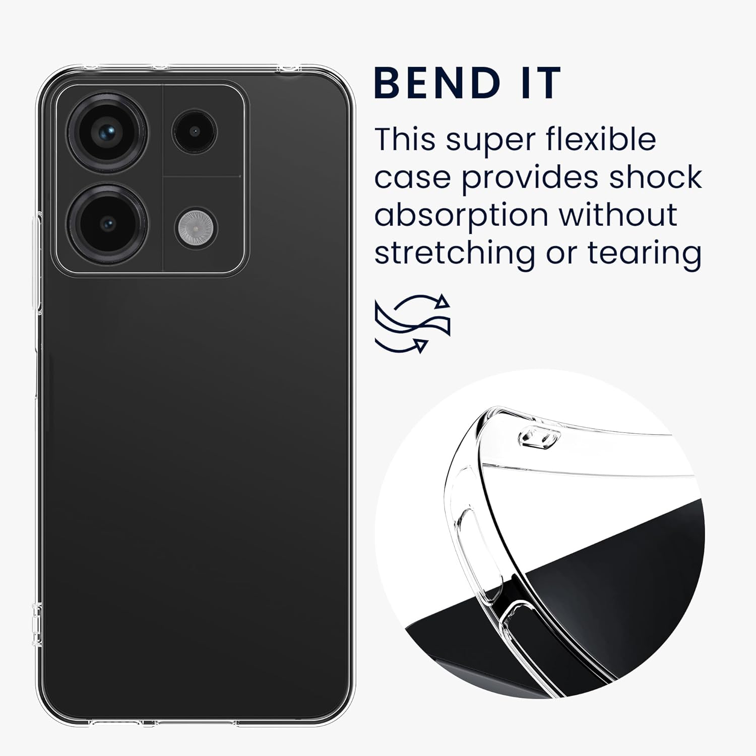 KW Xiaomi Redmi Note 13 5G Θήκη Σιλικόνης Crystal TPU - Διάφανη