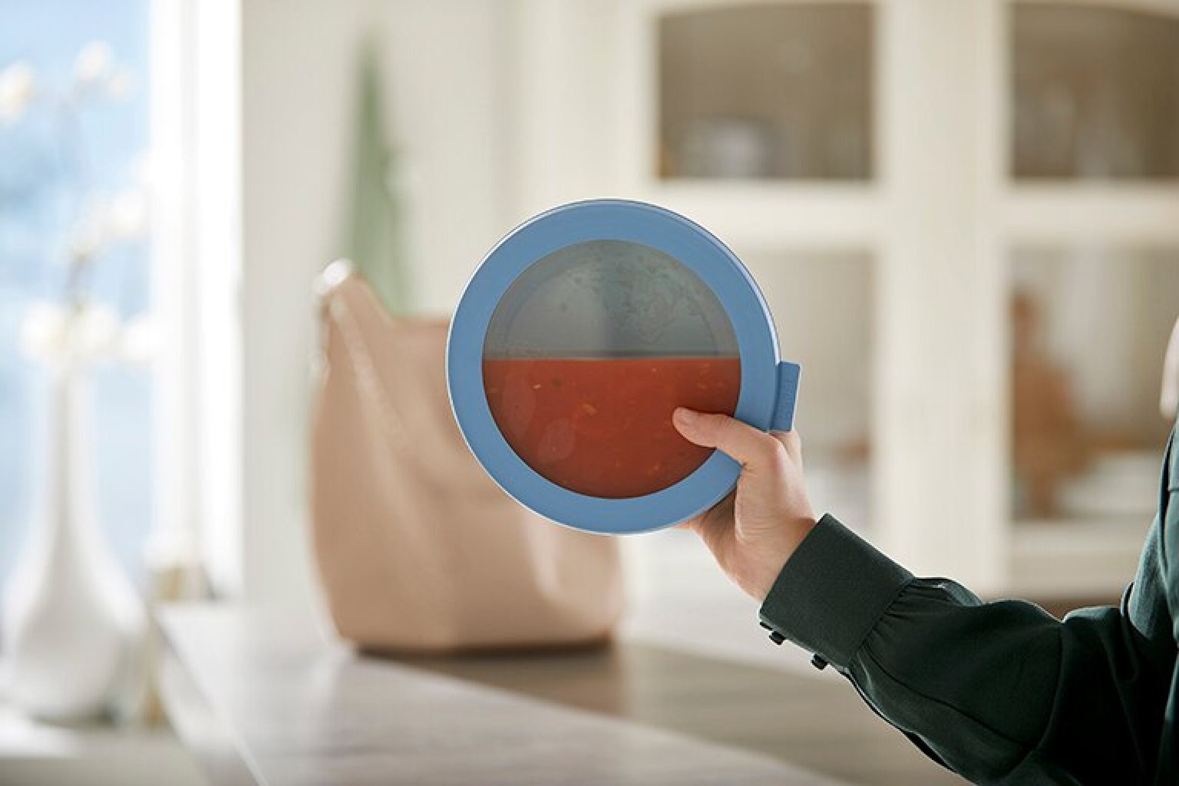 Mepal Cirqula Round Σετ με 3 BPA Free Δοχεία Αποθήκευσης Φαγητού - 500 ml - 1000 ml - 2000 ml - Nordic Green
