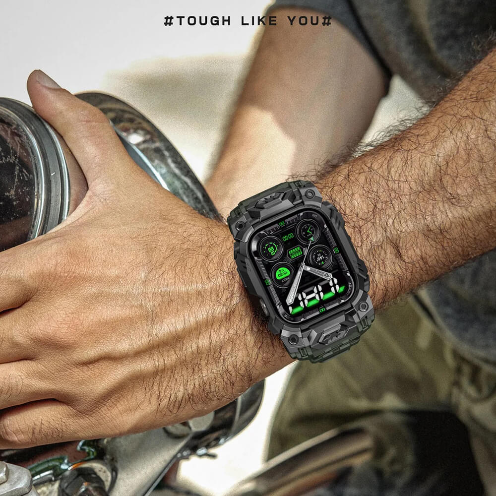 Supcase Λουράκι Apple Watch 10/11 - 46mm Unicorn Beetle Ore Pro Version Λουράκι με Θήκη Προστασίας - Dark Green