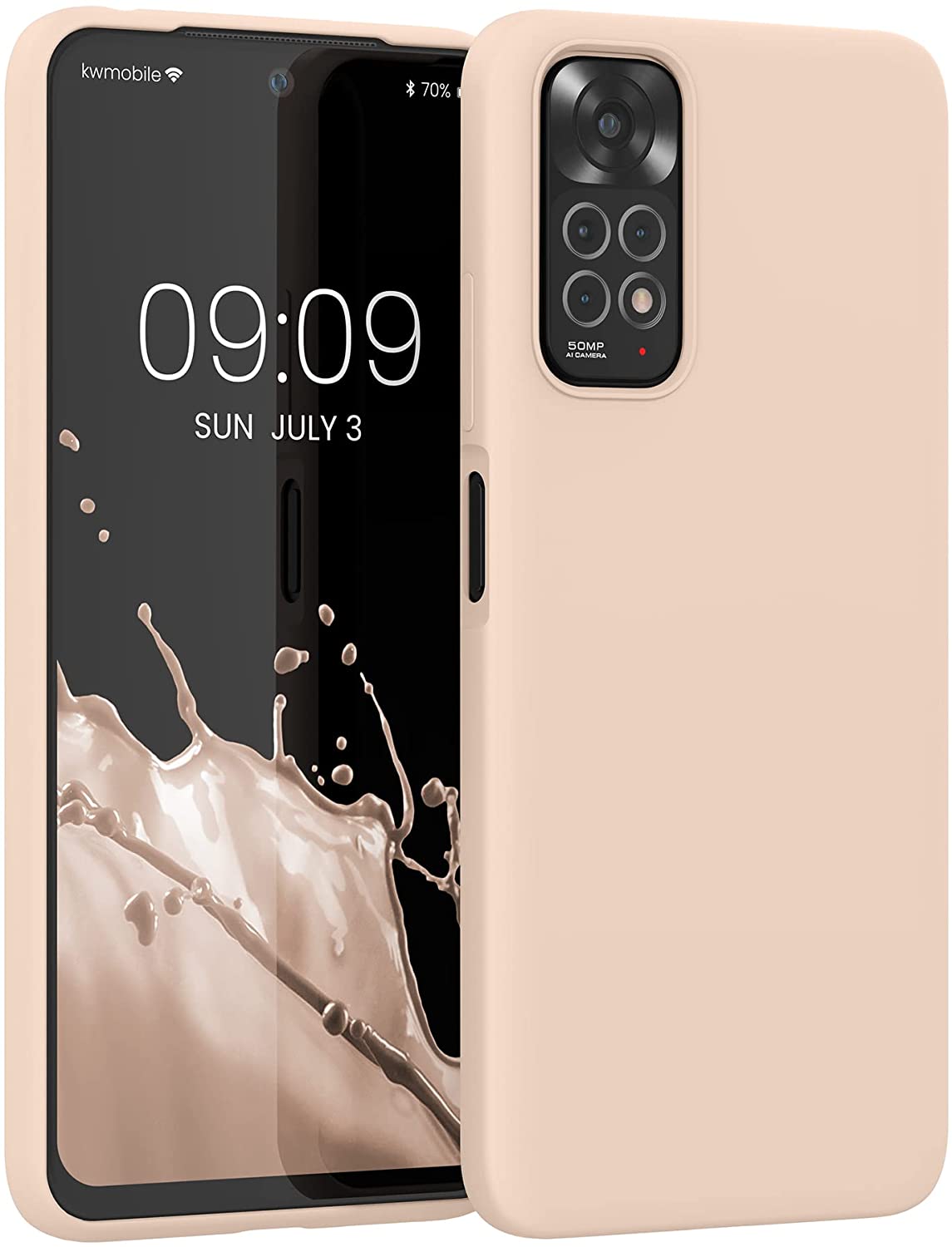 KW Xiaomi Redmi Note 11 / Redmi Note 11S Θήκη Σιλικόνης Rubberized TPU - Coconut Swirl - 57372.225