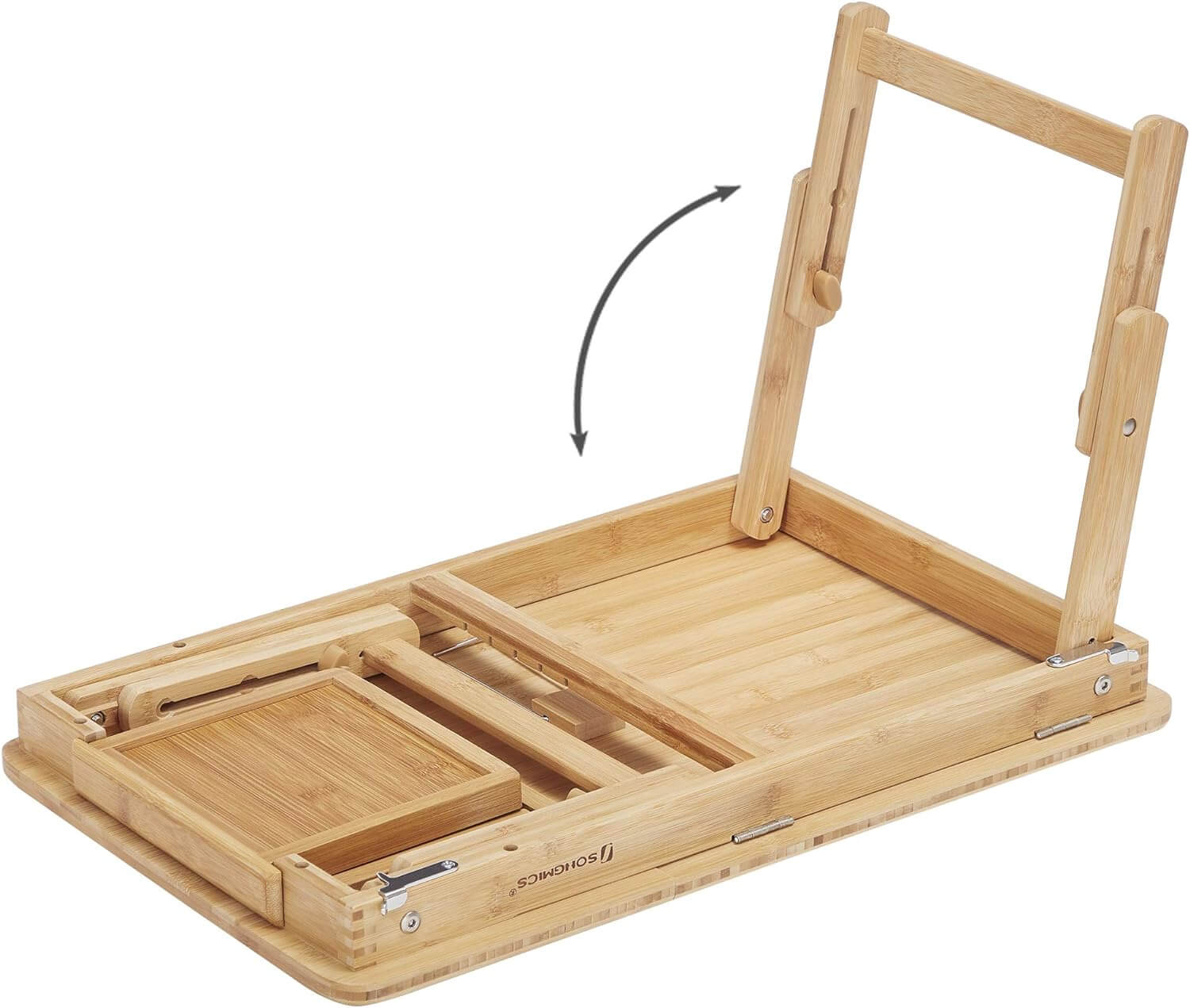 Songmics Τραπεζάκι για Φορητό Υπολογιστή με Πτυσσόμενη Βάση - Natural - LLD01N