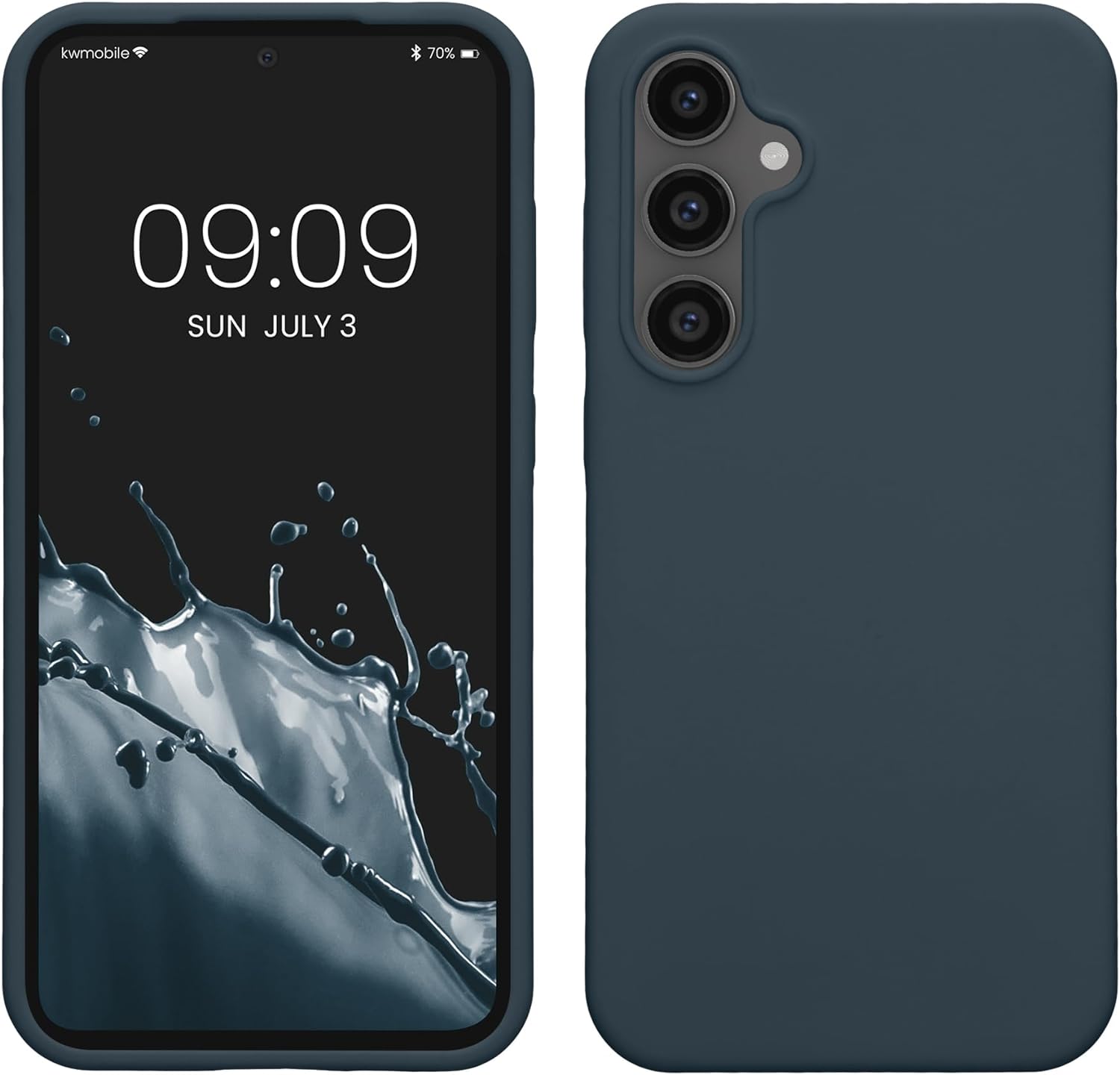 KW Samsung Galaxy S23 FE Θήκη Σιλικόνης Rubberized TPU - Dark Slate