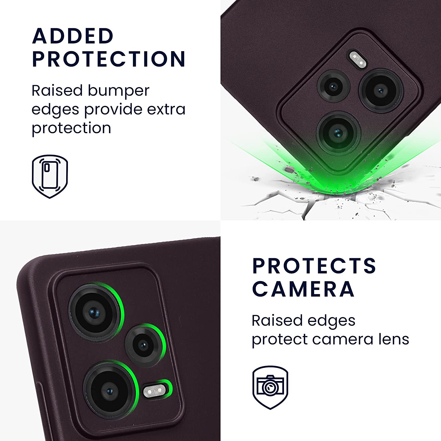 KW Xiaomi Redmi Note 12 Pro Θήκη Σιλικόνης TPU - Metallic Blackberry - 60711.115