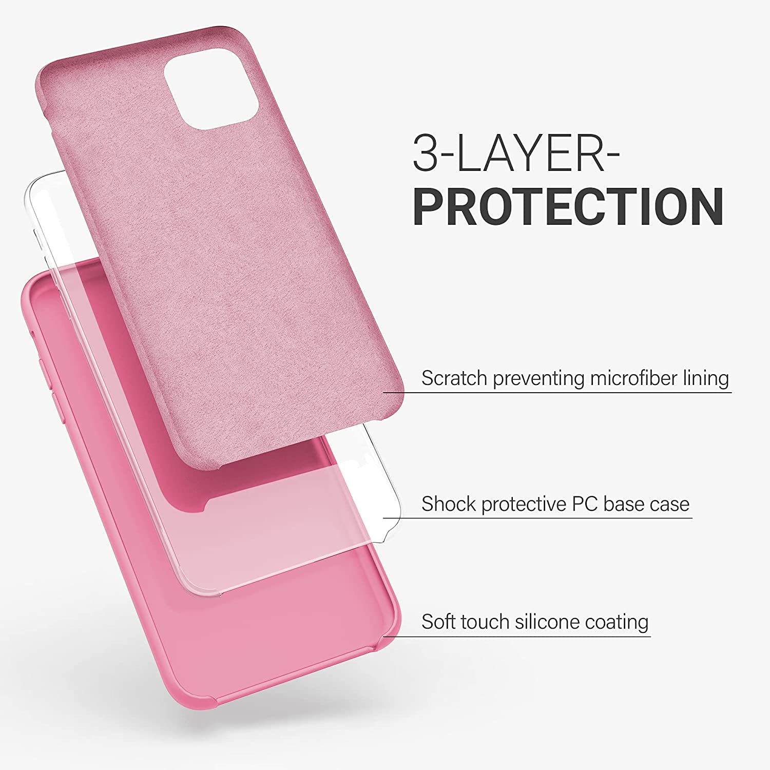 KW iPhone 11 Θήκη Σιλικόνης Rubber TPU - Bubblegum Pink - 49724.212