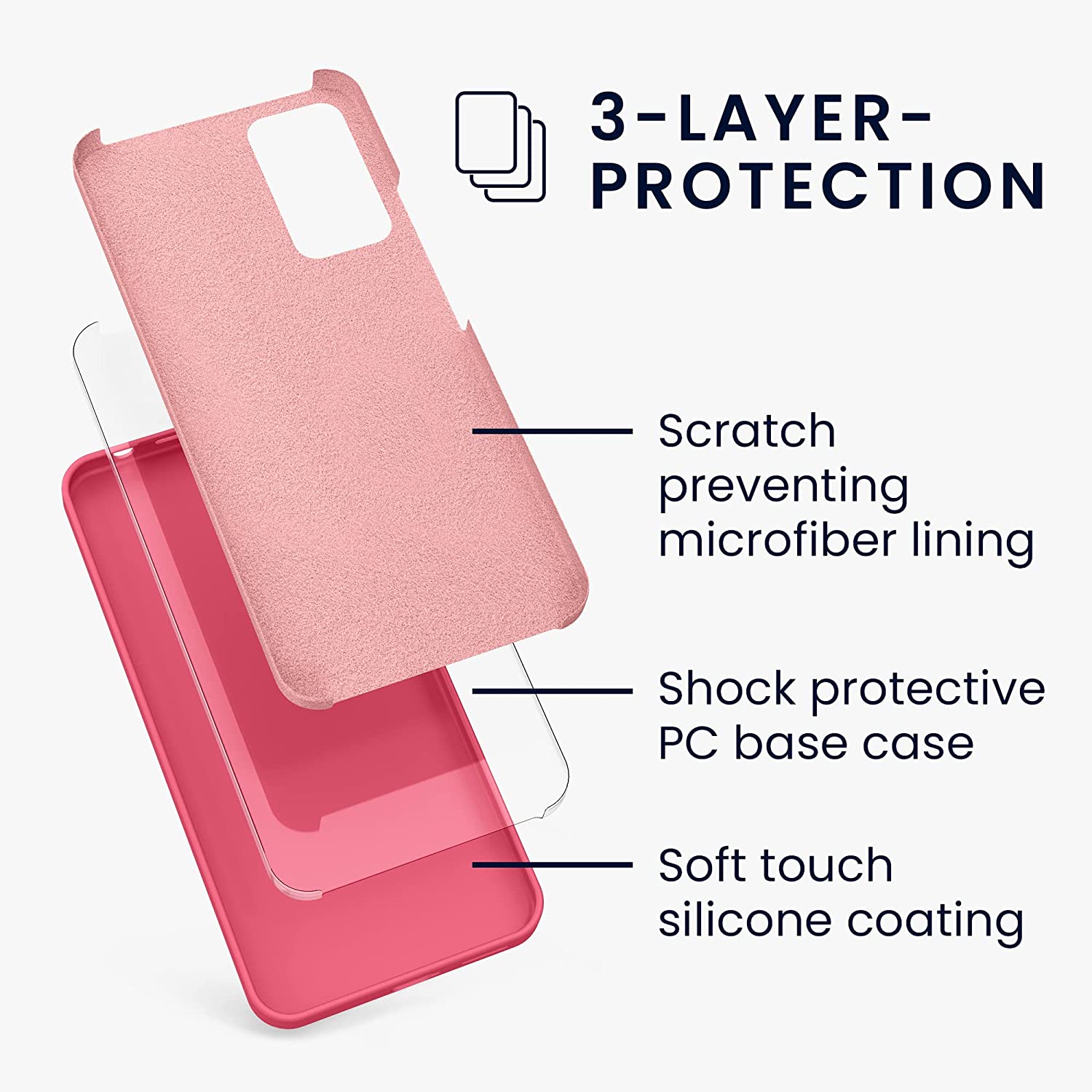 KW Xiaomi Redmi Note 11 Pro / Note 11 Pro 5G Θήκη Σιλικόνης Rubberized TPU - Awesome Pink - 57373.238