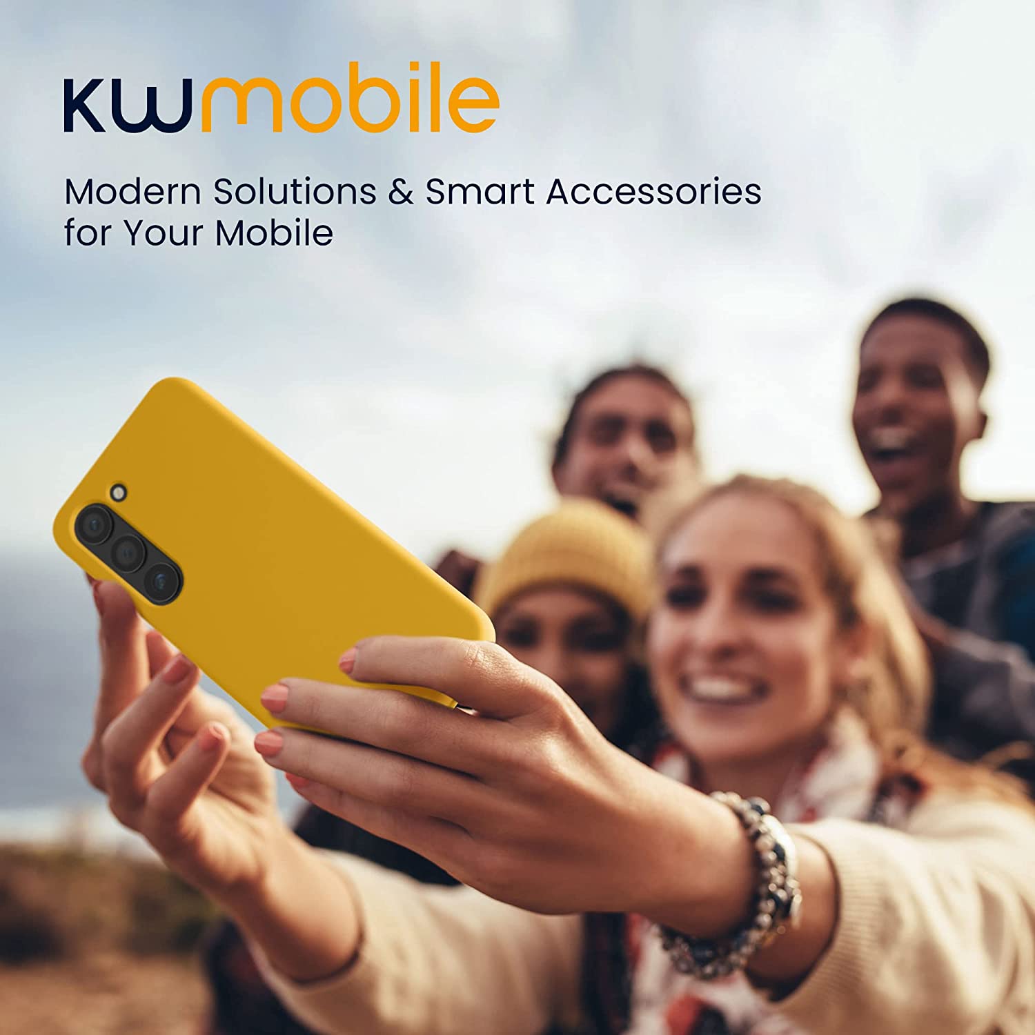 KW Samsung Galaxy S23 Θήκη Σιλικόνης Rubberized TPU - Honey Yellow - 60273.143