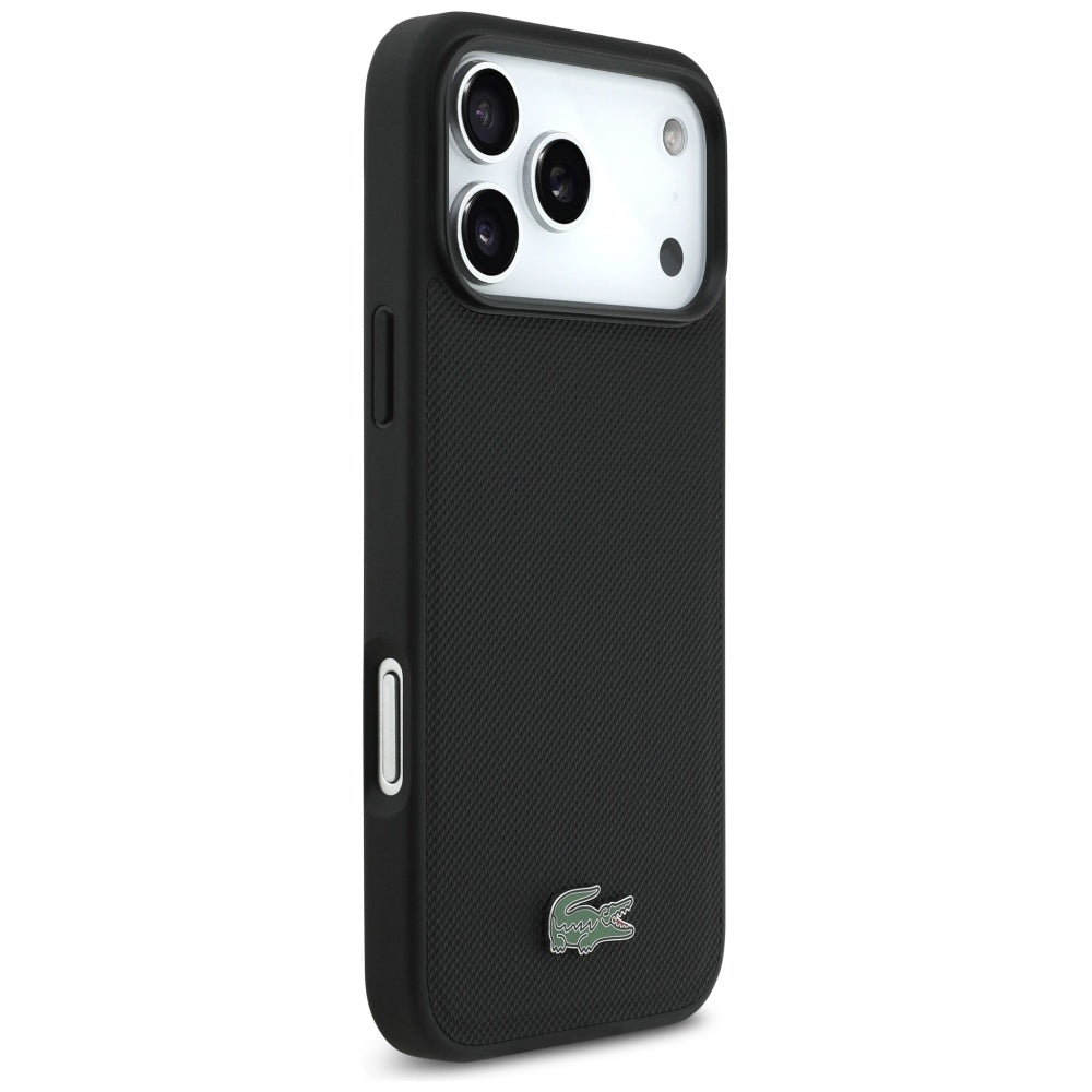 Lacoste iPhone 17 Pro Max - Petit Pique Lacquer Logo MagSafe - Σκληρή Θήκη με Πλαίσιο Σιλικόνης - Black