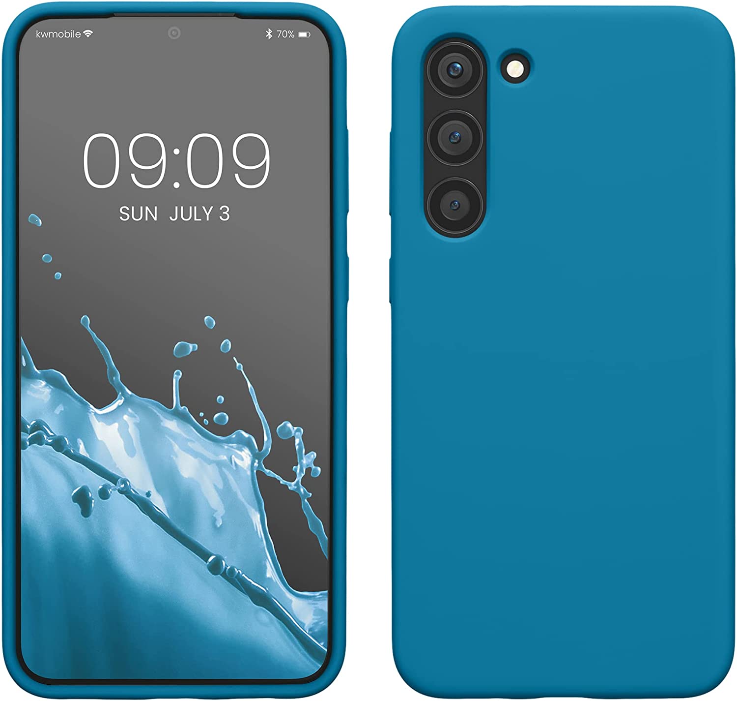 KW Samsung Galaxy S23 Plus Θήκη Σιλικόνης Rubberized TPU - Caribbean Blue - 60274.224