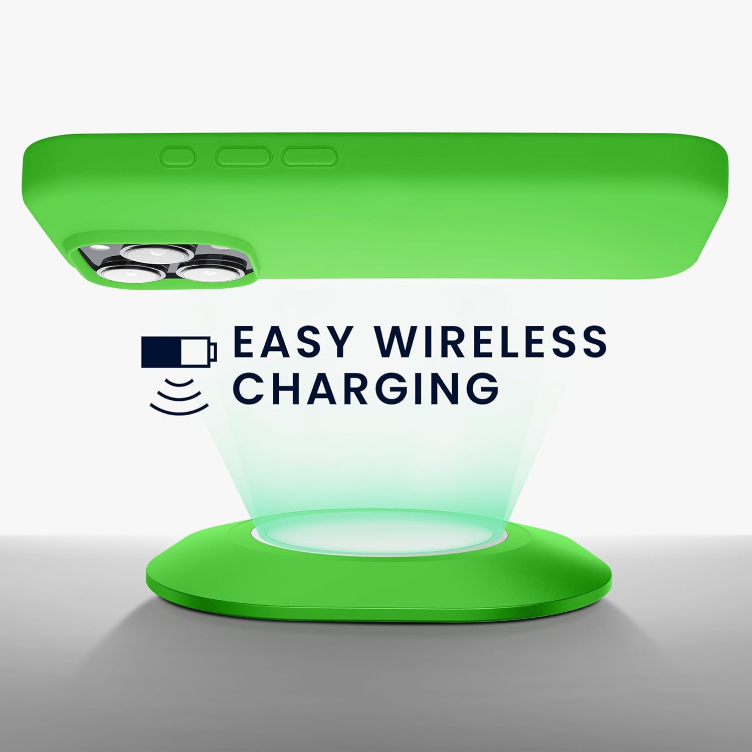 KW iPhone 16 Pro Θήκη Σιλικόνης Rubberized TPU - Lime Green