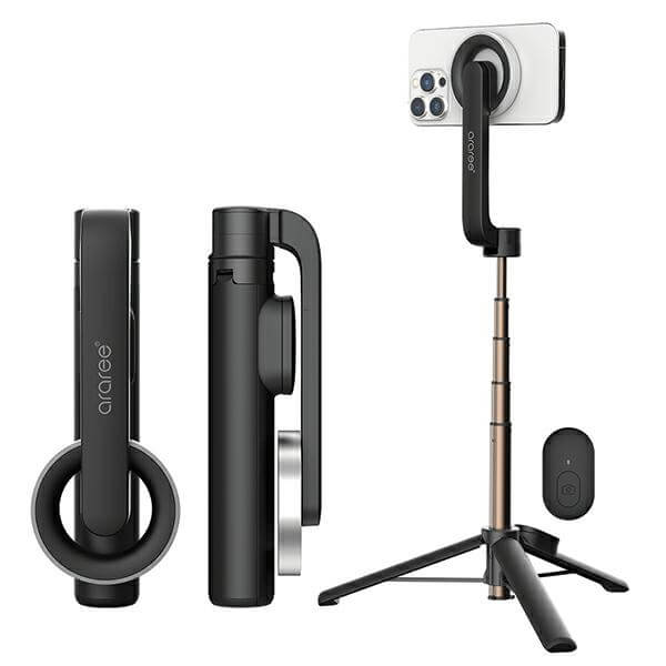 Araree Selfie Stick Bluetooth Magfie Pod - MagSafe Τρίποδο με Τηλεχειριστήριο Bluetooth - Black