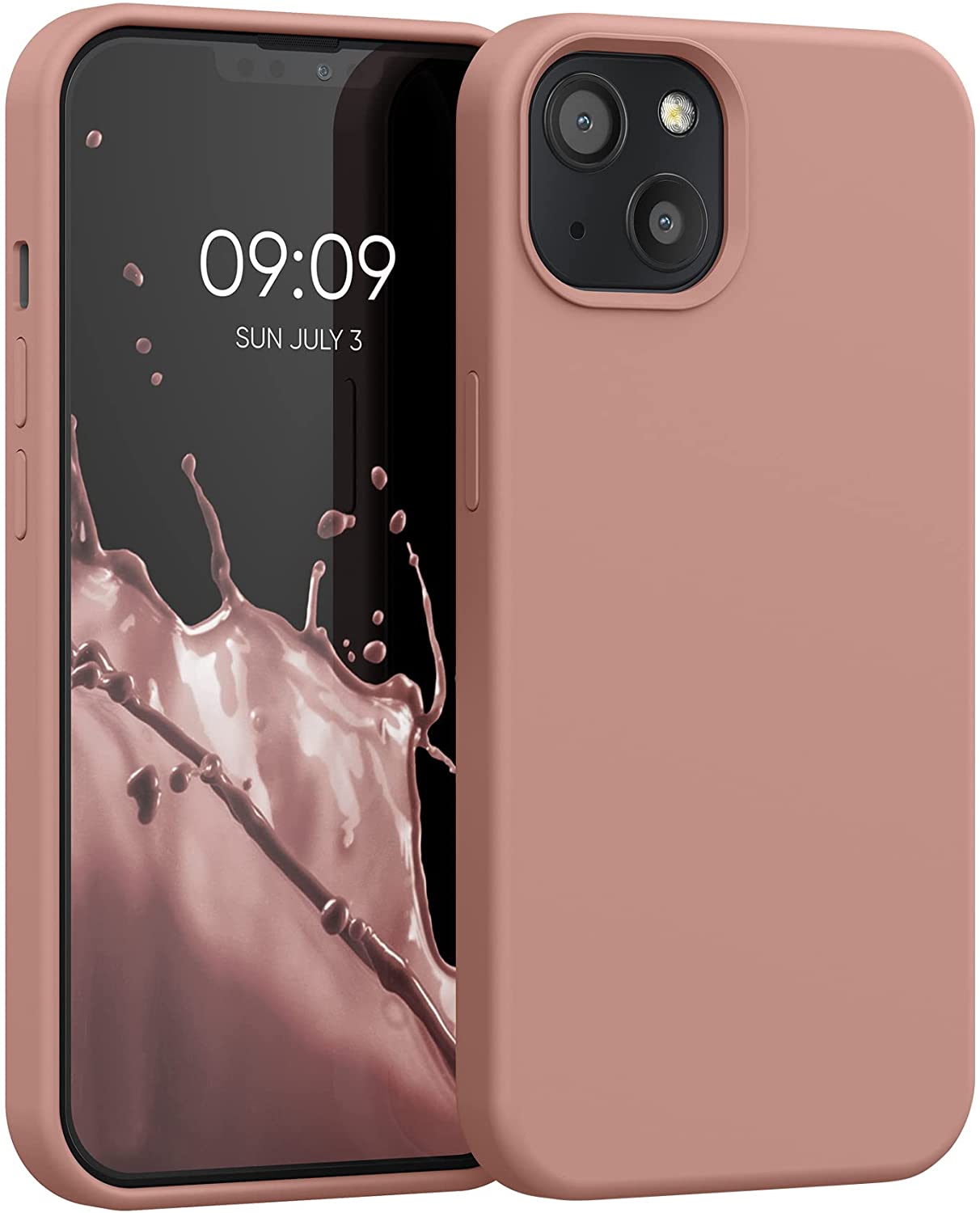 KW iPhone 13 Θήκη Σιλικόνης Rubberized TPU - Orange Clay - 55878.237