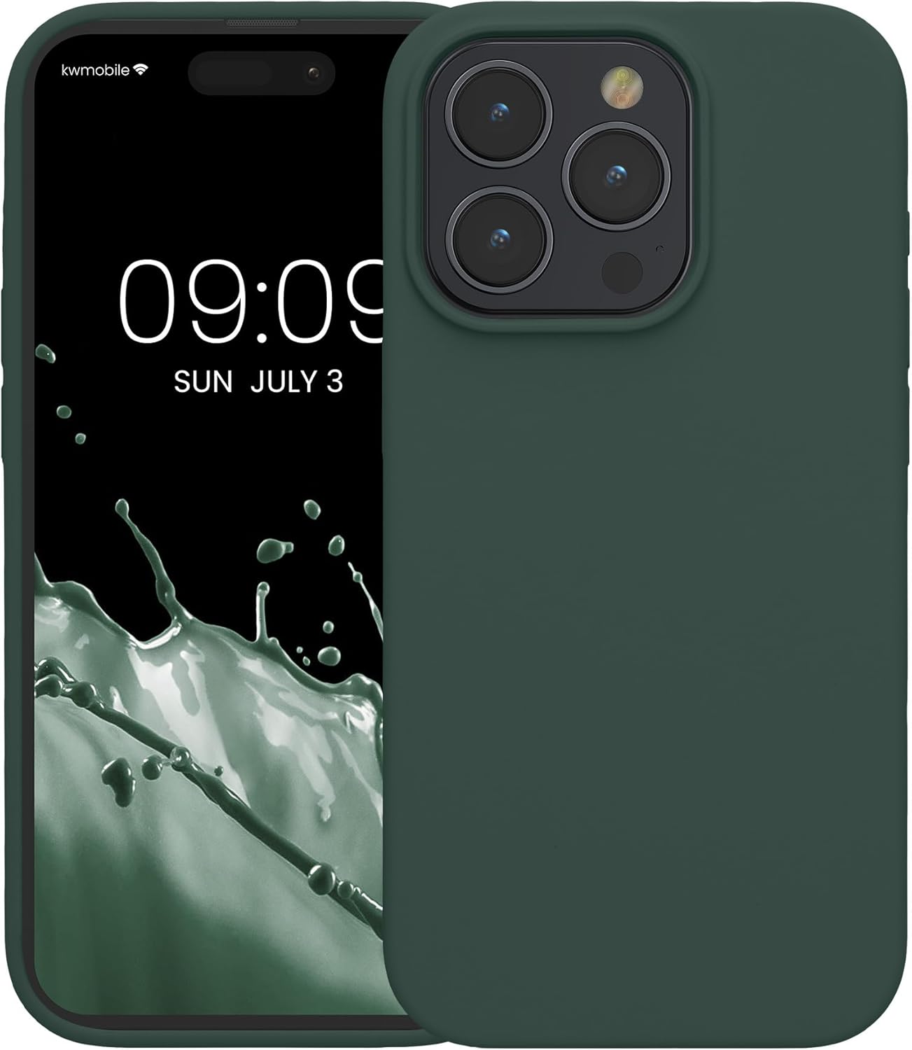 KW iPhone 15 Pro Θήκη Σιλικόνης Rubberized TPU - Moss Green