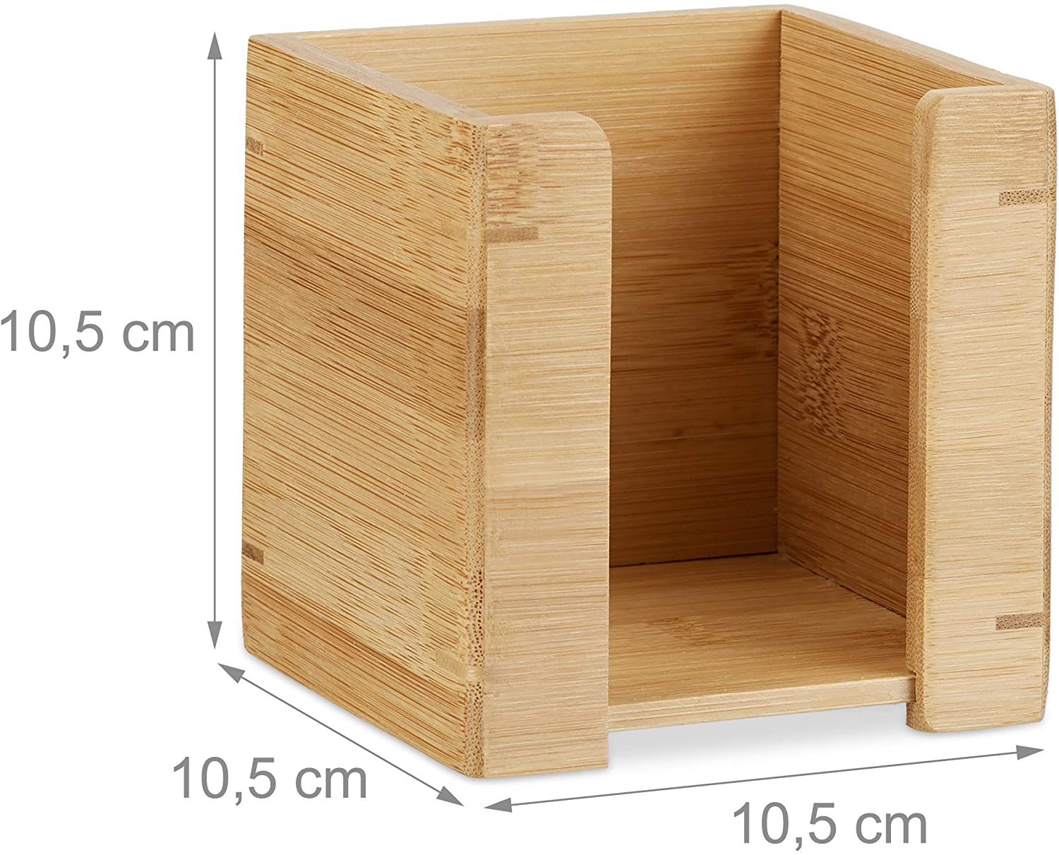 Relaxdays Θήκη με 900 Χαρτάκια Σημειώσεων από Bamboo - Natural - 4052025221904