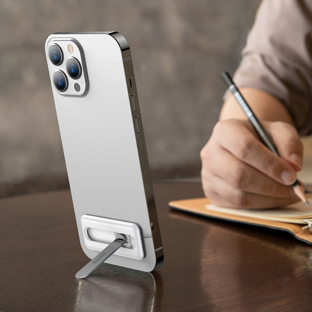 Baseus Self-Adhesive Foldable Phone Holder - Αυτοκόλλητο Stand Κινητού - White - LUXZ000002