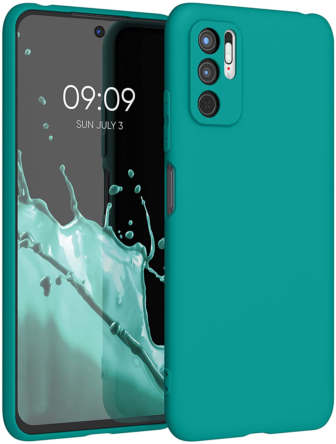 KW Xiaomi Redmi Note 10 5G Θήκη Σιλικόνης TPU - Matte Petrol - 54947.57