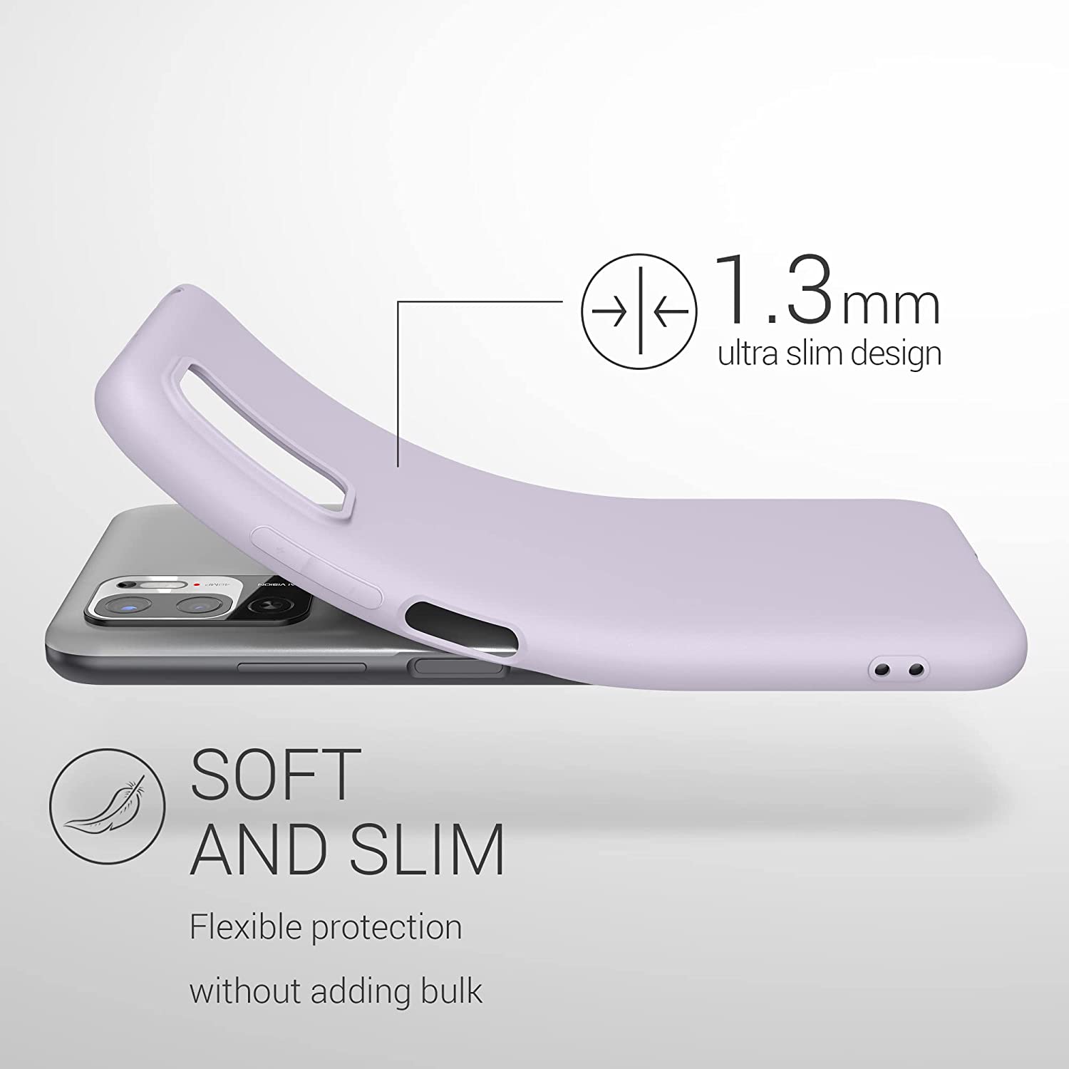 KW Xiaomi Redmi Note 10 5G Θήκη Σιλικόνης TPU - Lavender - 54947.108
