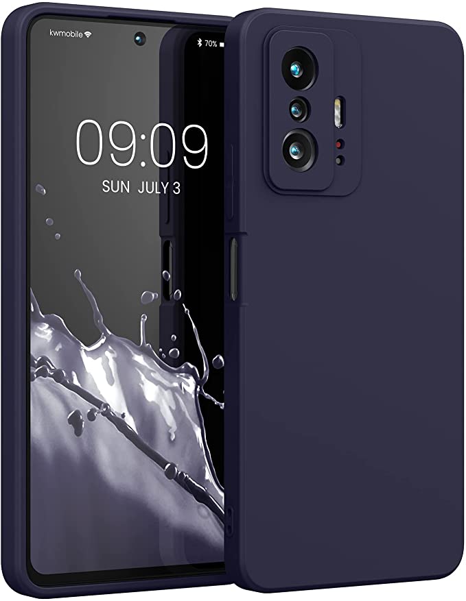 KW Xiaomi 11T / 11T Pro Θήκη Σιλικόνης Rubberized TPU - Blueberry Blue - 56573.186