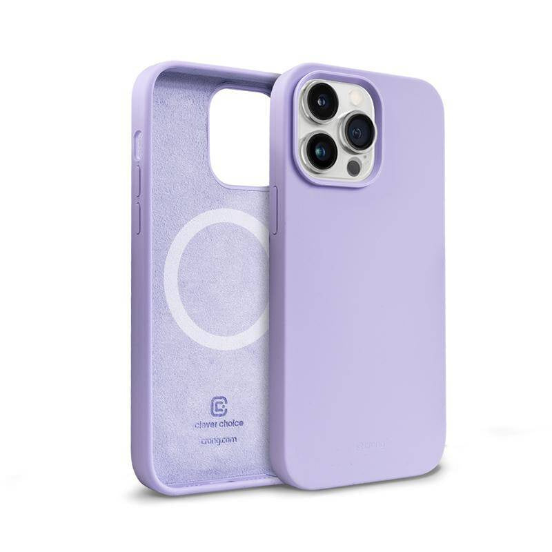 Crong iPhone 14 Pro Max Color Cover Magnetic - Θήκη Σιλικόνης με MagSafe - Purple