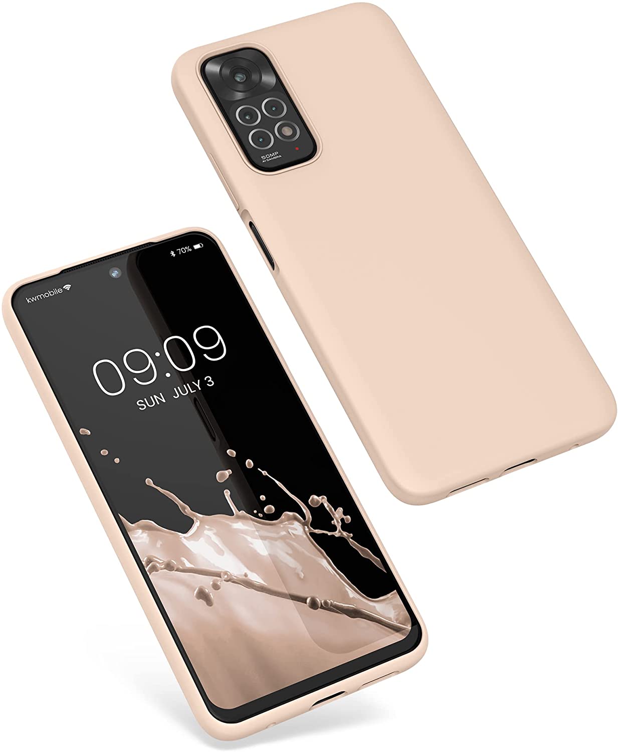 KW Xiaomi Redmi Note 11 / Redmi Note 11S Θήκη Σιλικόνης Rubberized TPU - Coconut Swirl - 57372.225
