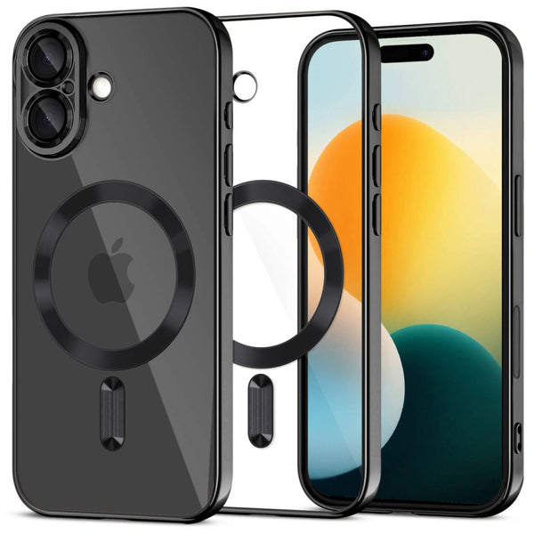 Tech-Protect iPhone 17 MagFlex - Θήκη Σιλικόνης TPU με MagSafe - Διάφανη / Shiny Black - likebrands.gr
