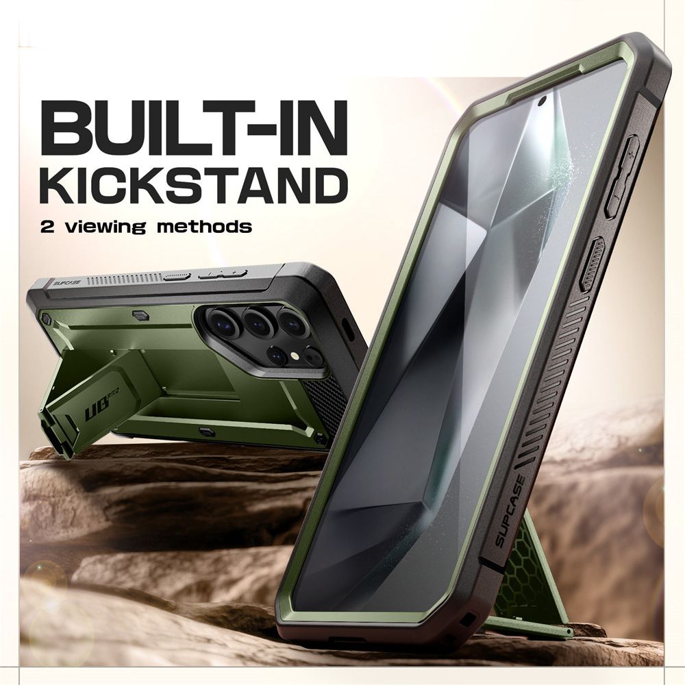 Supcase Samsung Galaxy S25 Ultra Unicorn Beetle Pro 2 Σκληρή Θήκη με Προστασία Οθόνης και Stand - Green