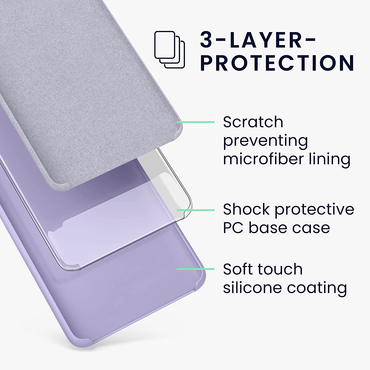 KW Xiaomi Redmi 10C Θήκη Σιλικόνης Rubberized TPU - Lavender - 59230.108