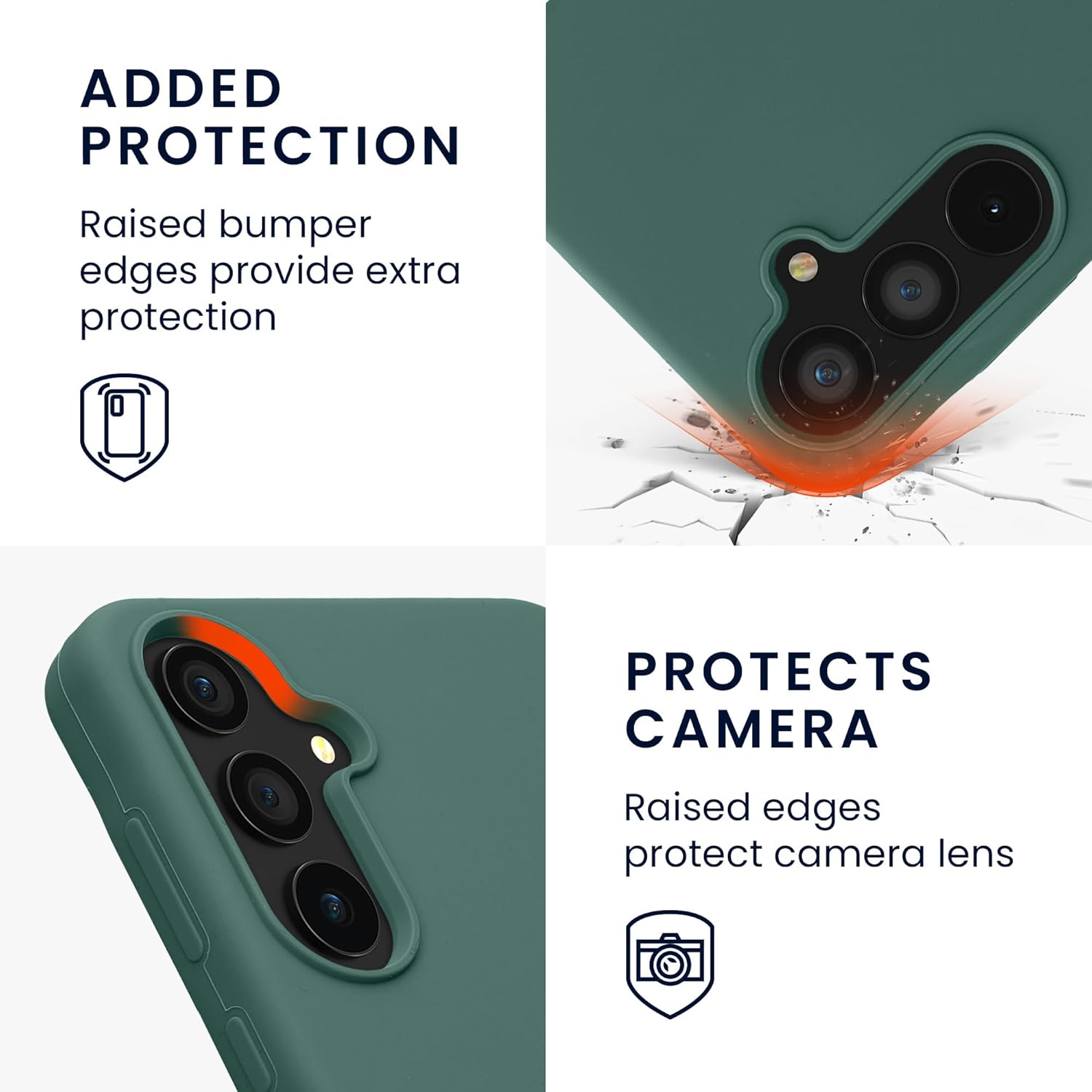 KW Samsung Galaxy A55 5G Θήκη Σιλικόνης Rubberized TPU - Forest Green