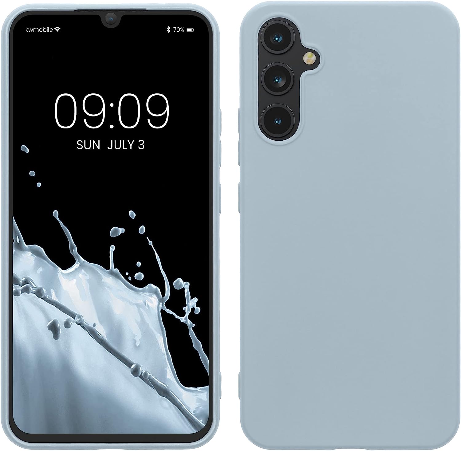 KW Samsung Galaxy A34 5G Θήκη Σιλικόνης TPU - Light Blue Matte - 60809.58