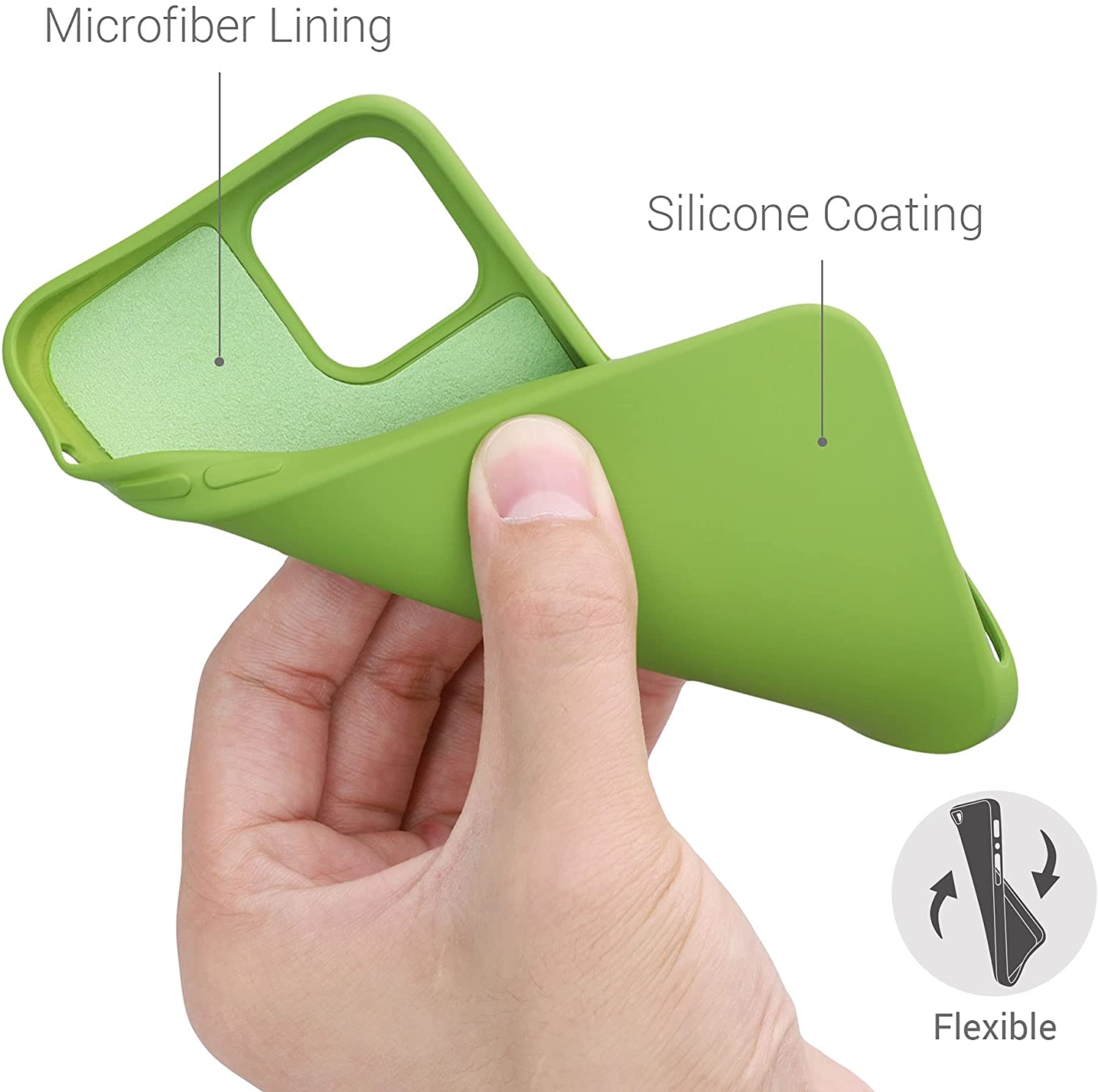 KW iPhone 12 / iPhone 12 Pro Θήκη Σιλικόνης Rubberized TPU - Green Pepper - 53844.220