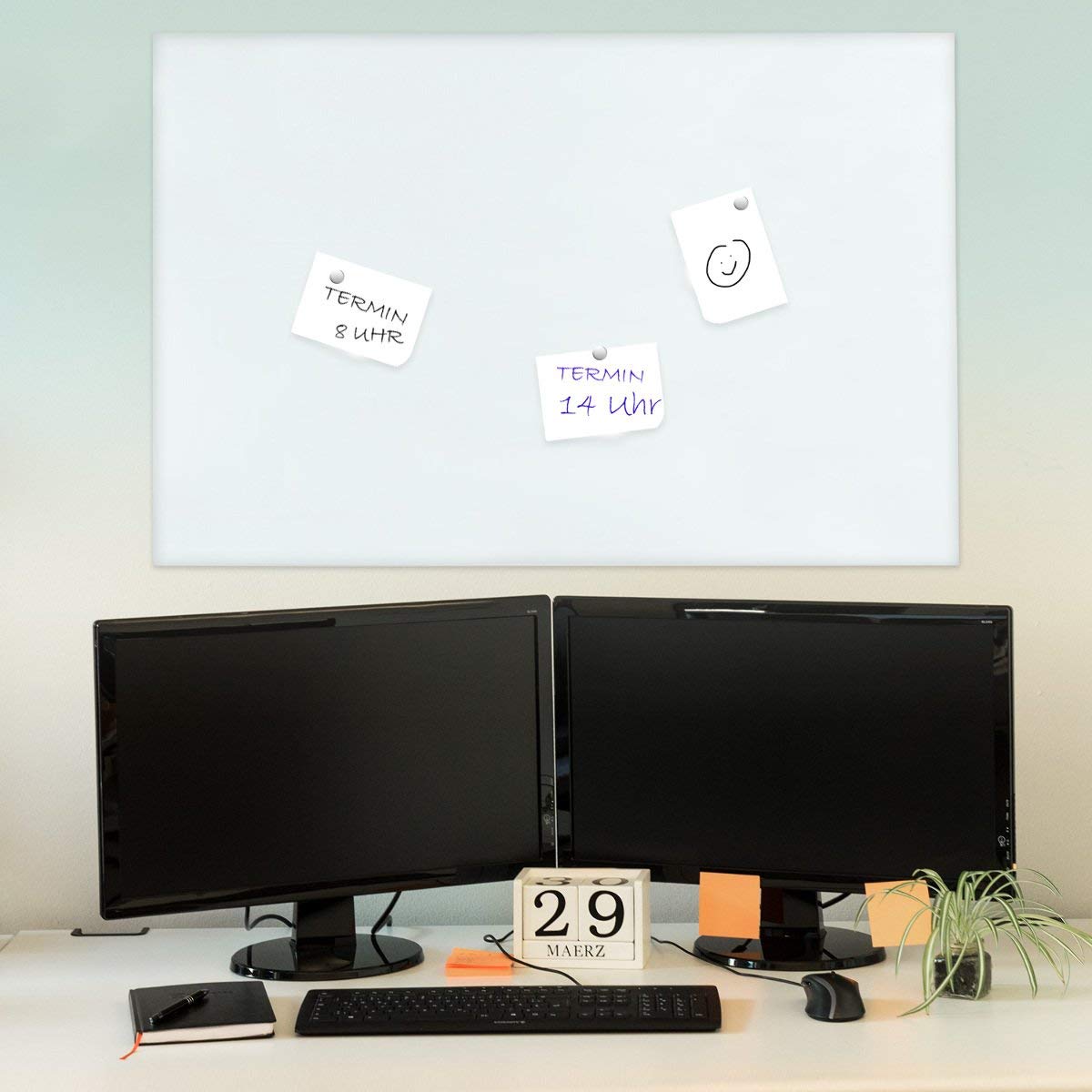 Navaris Μαγνητικός Γυάλινος Πίνακας - 90x60cm - White - 43984.02