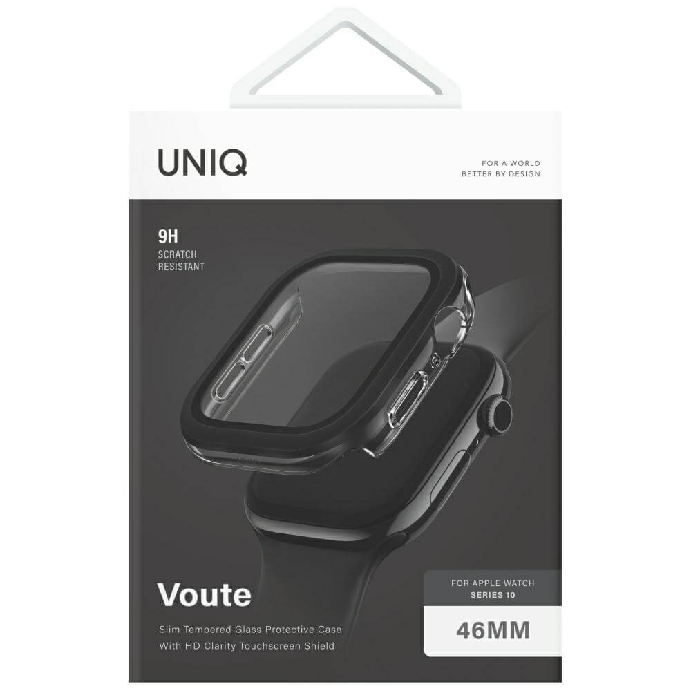 Uniq Θήκη Apple Watch 10/11 - 46mm Voute με Προστασία Οθόνης - Black